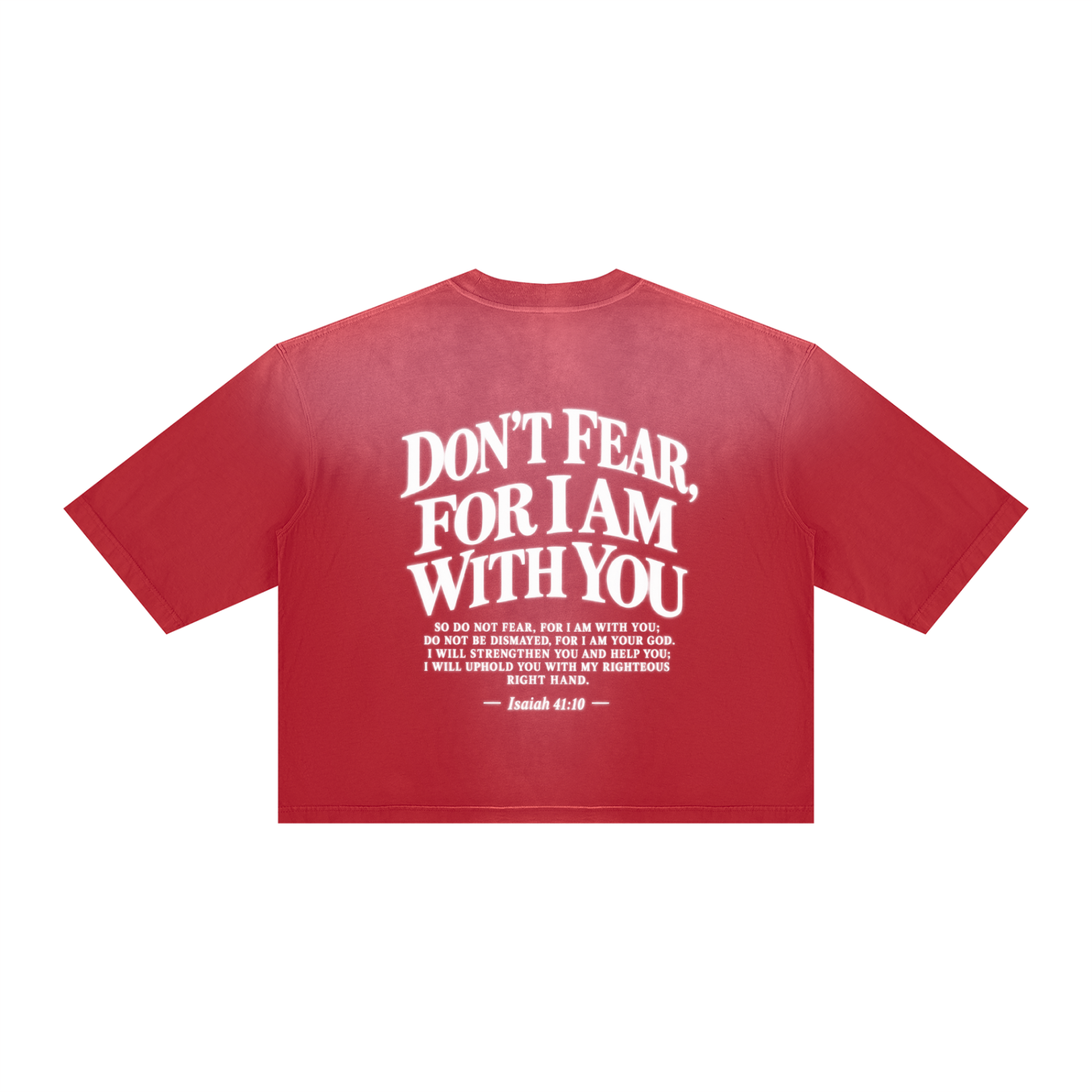 DON’T FEAR, FOR I AM WITH YOU | Unisex Vintage Wash Sunfade Boxy T-Shirt