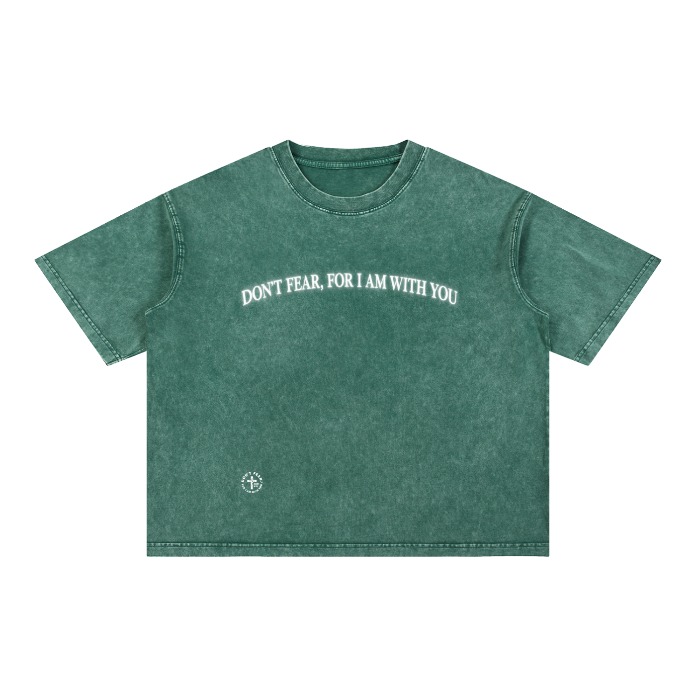 DON’T FEAR, FOR I AM WITH YOU | Faith-Inspired Mineral Wash Boxy T-Shirt