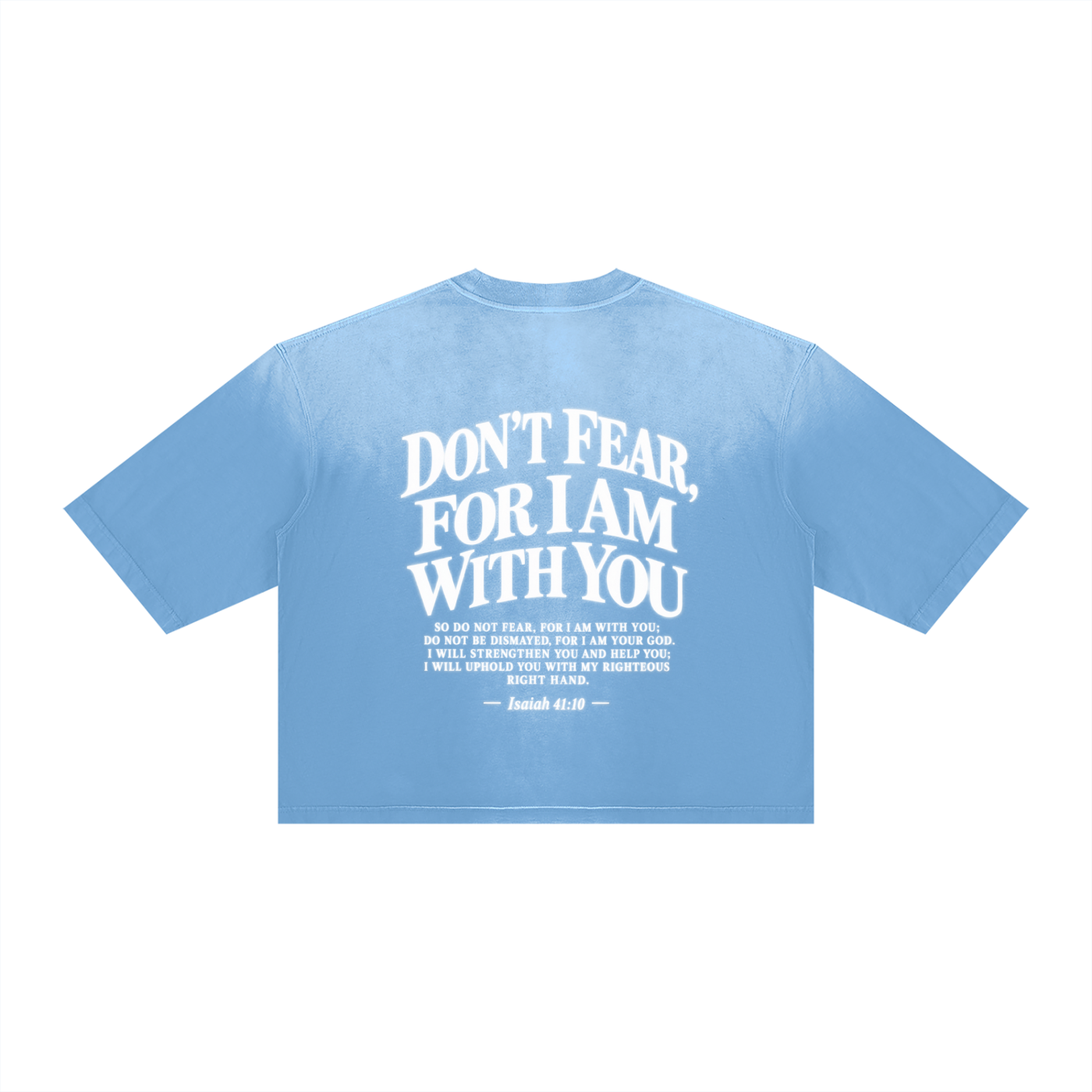 DON’T FEAR, FOR I AM WITH YOU | Unisex Vintage Wash Sunfade Boxy T-Shirt