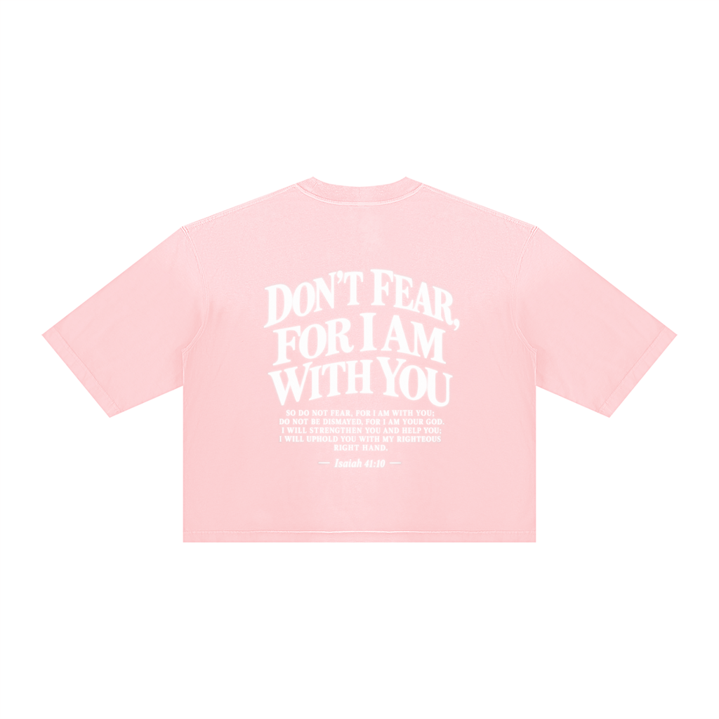 DON’T FEAR, FOR I AM WITH YOU | Unisex Vintage Wash Sunfade Boxy T-Shirt