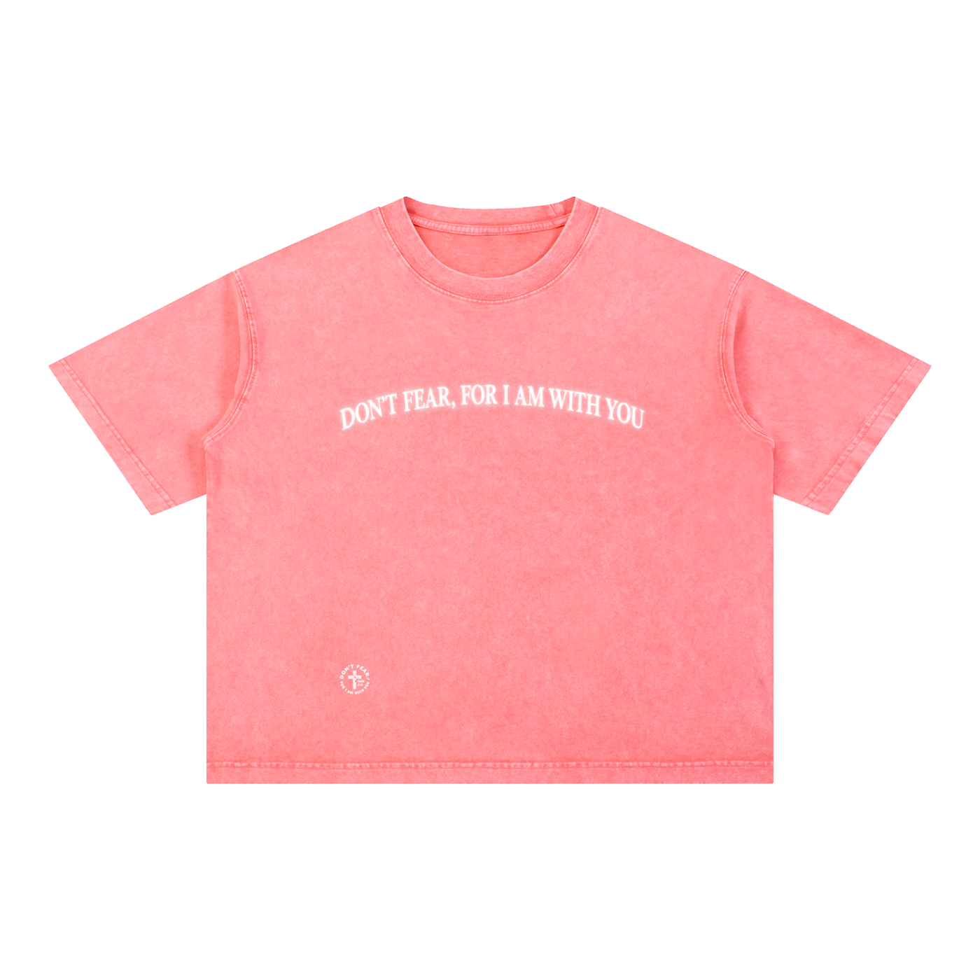DON’T FEAR, FOR I AM WITH YOU | Faith-Inspired Mineral Wash Boxy T-Shirt