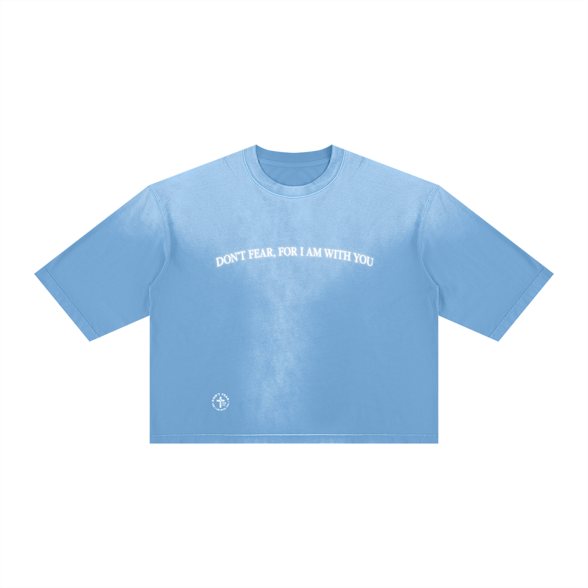 DON’T FEAR, FOR I AM WITH YOU | Unisex Vintage Wash Sunfade Boxy T-Shirt